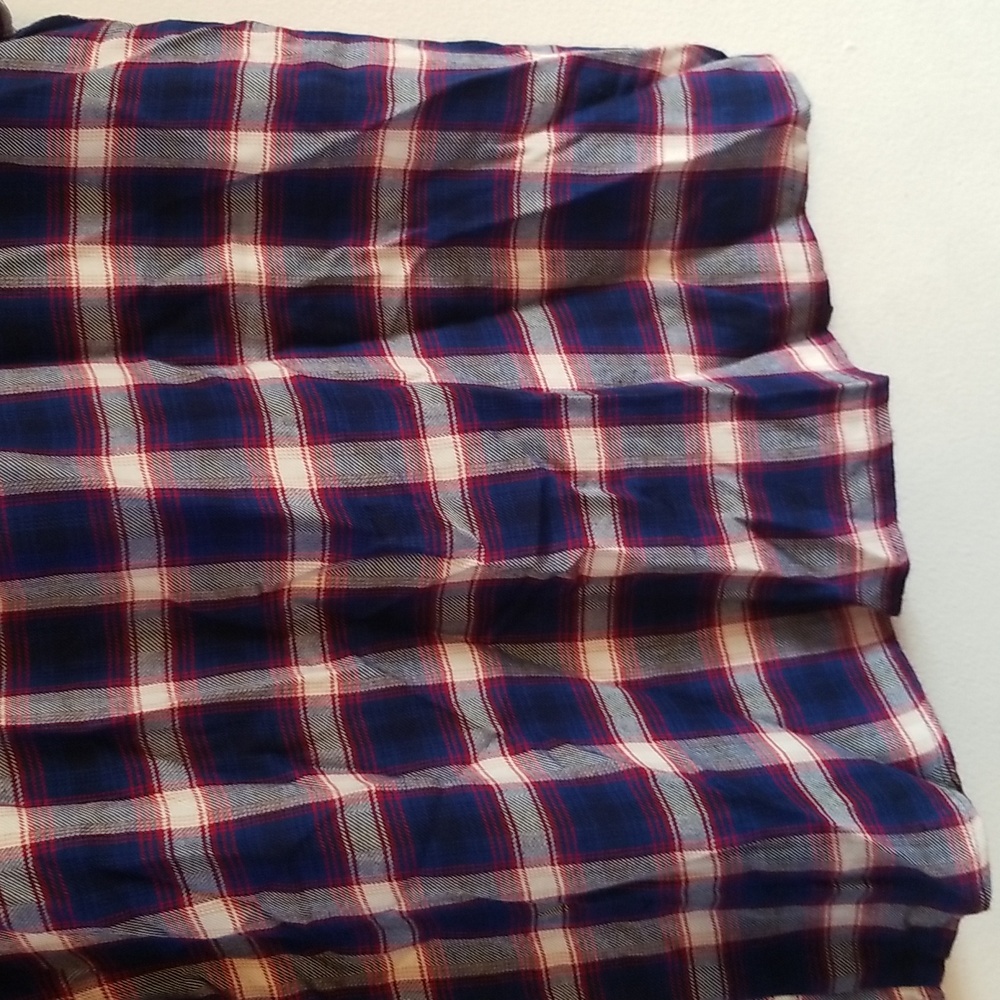 Euc Rails Plaid Top Button Up Cuffed Rolled Sleev… - image 5